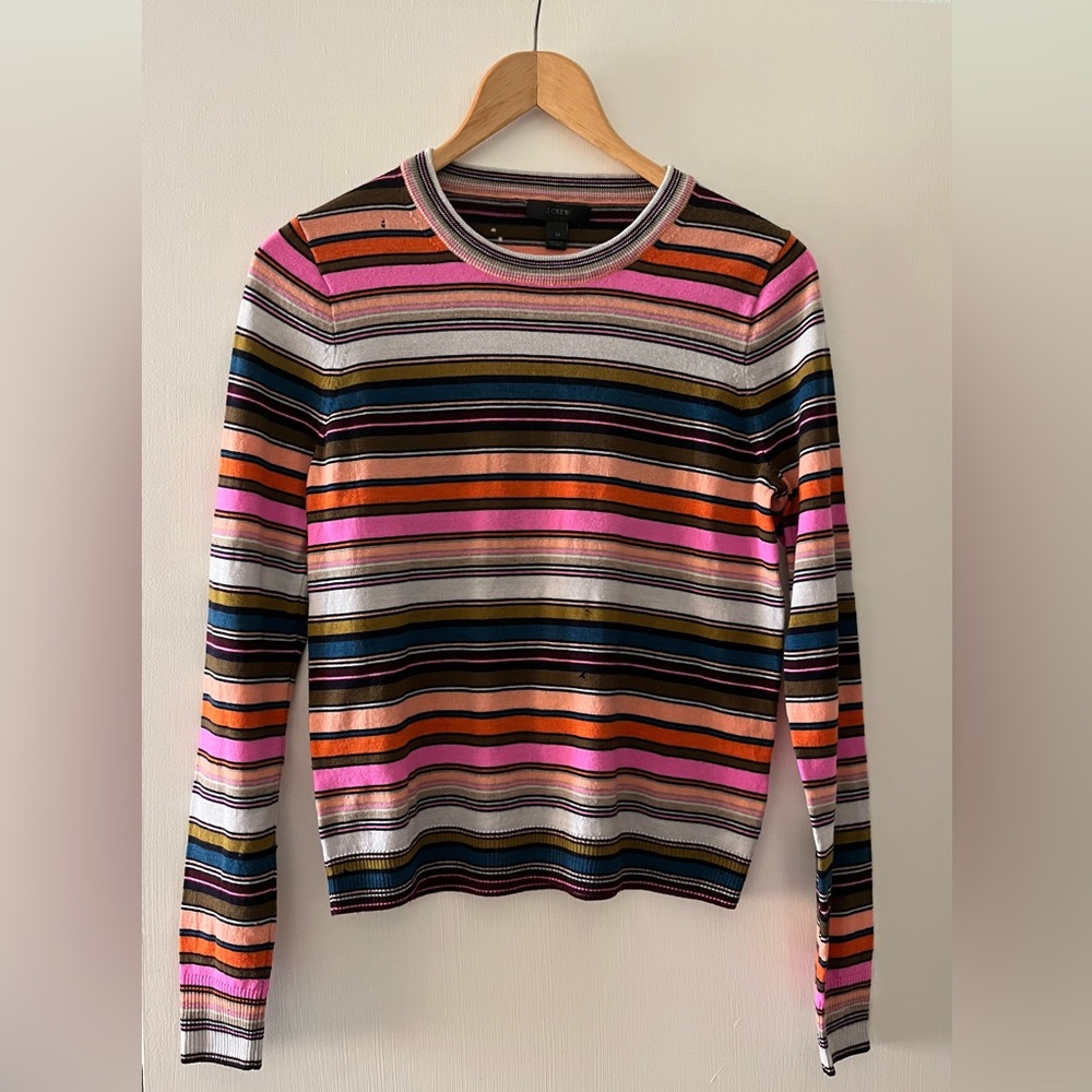 JCrew multi colored striped sweater.